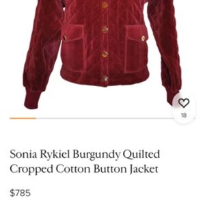 Sonia Rykiel button jacket, Sz S